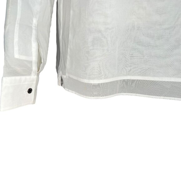 Hermes New Authentic Men's Layer Effect White Party Shirt 16/41 Made in France - Picture 7 of 10